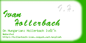 ivan hollerbach business card
